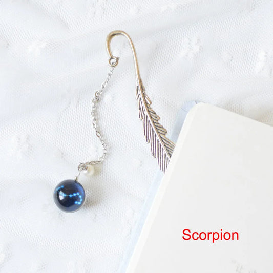 Luminous Scorpio Constellations Metal Bookmark – Perfect Bookmark for Astrology Fans