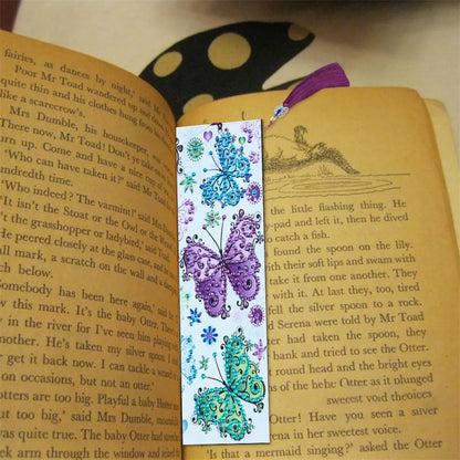 Handmade DIY Butterfly Leather Bookmark