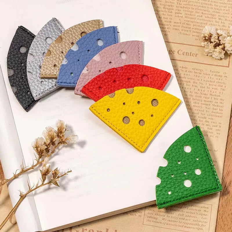 Yellow Cheese Style PU Leather Bookmark