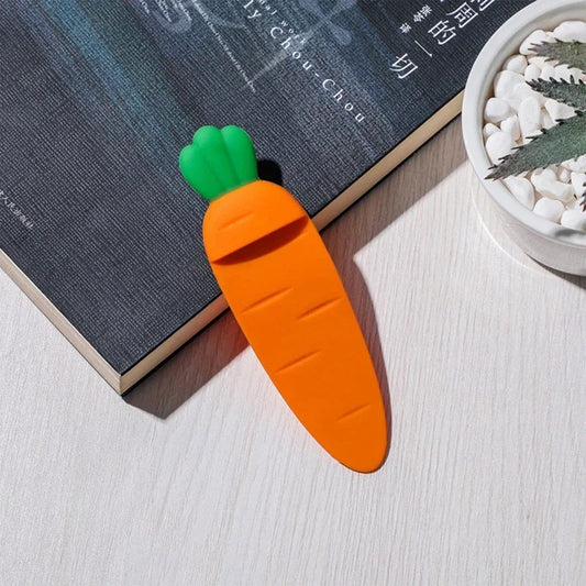 Silicone 3D Stereo Book Marks Cute Creative Carrot Bookmark for Kids DIY Decoration Gift Stationery School Office Supplies