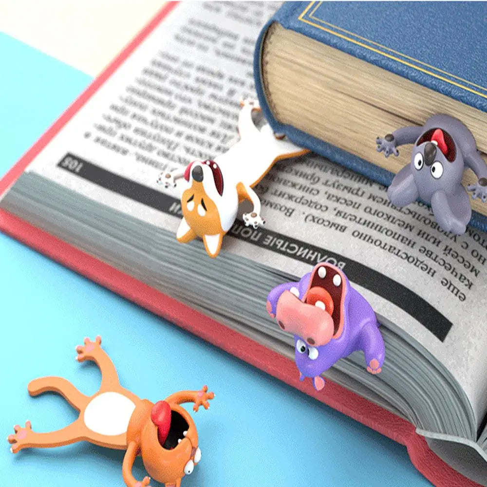 3D Donkey Ocean Series Bookmark – Adorable Cartoon PVC Page Marker