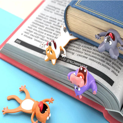 3D Donkey Ocean Series Bookmark – Adorable Cartoon PVC Page Marker