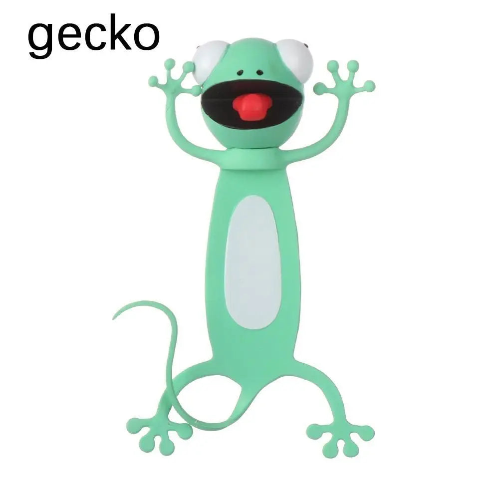 3D Gecko Bookmark – Cute Cartoon PVC Page Marker