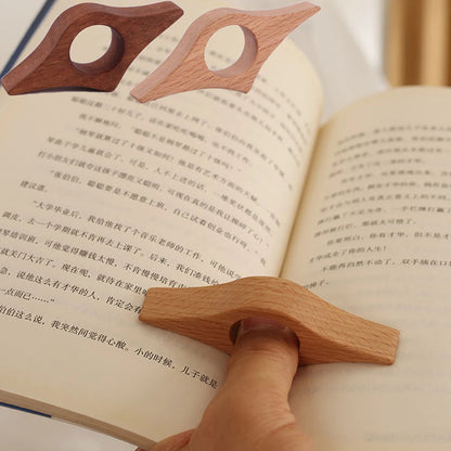 Wooden Thumb Bookmark One Hand Reading Thumb Book Support Book Page Holder For Office Book Lovers Fast Reading Tools Stationery