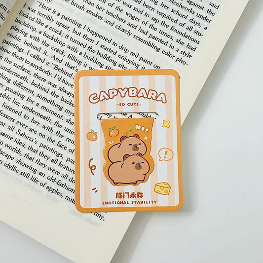 60pcs Kawaii Capybara Animal Magnetic Bookmarks