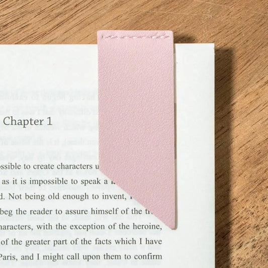 Vintage PU Leather Magnetic Bookmark in Pink