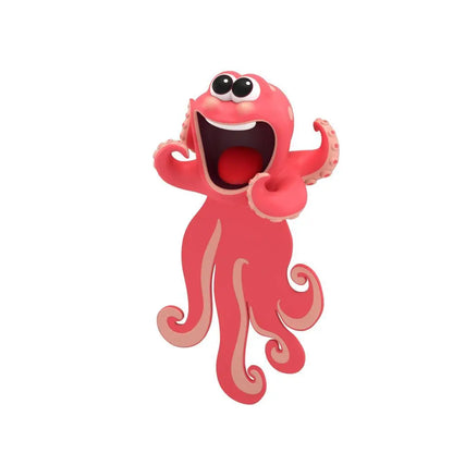 Cartoon Octopus 3D PVC Bookmark – Cute Animal Page Marker for Kids & Students