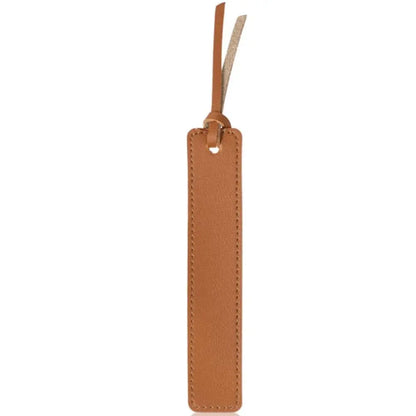 Vintage Light Brown Leather Bookmark