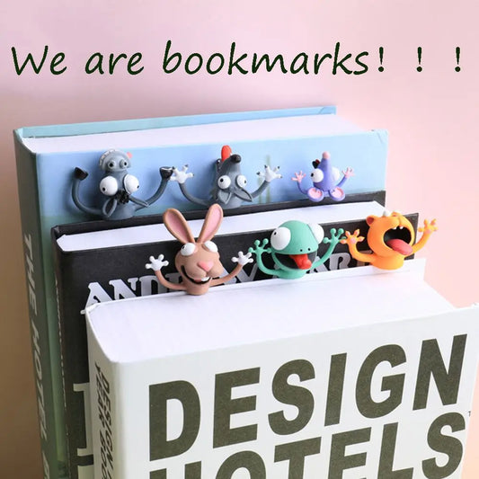 3D Shark Ocean Series Bookmark – Cute Cartoon PVC Page Marker