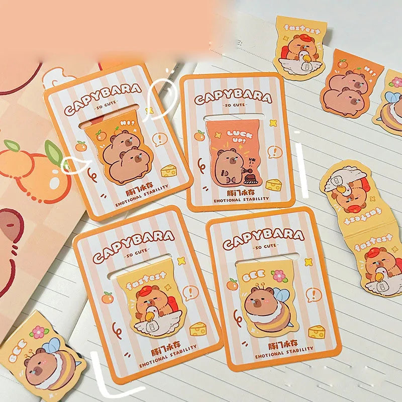 60 Pcs Kawaii Capybara Magnetic Bookmarks