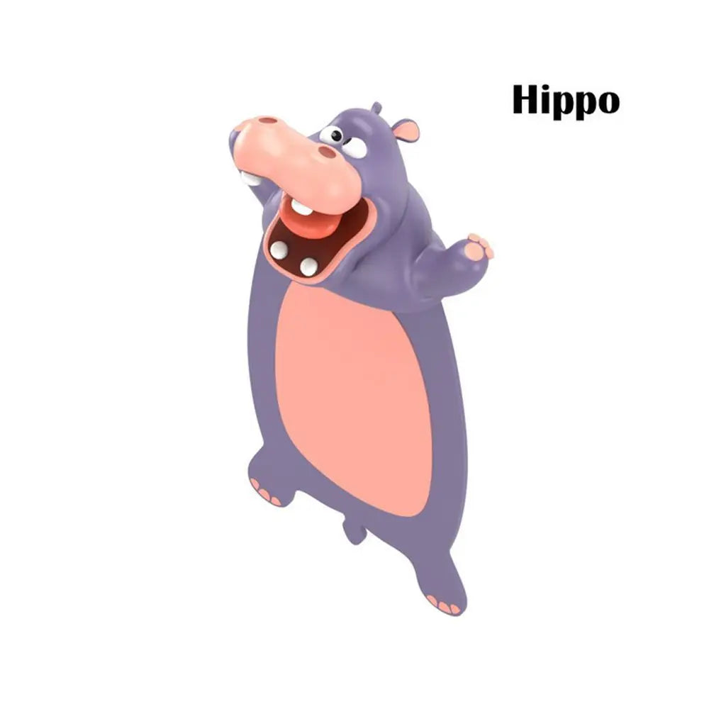 3D Hippo Ocean Series Bookmark – Cute Cartoon PVC Page Marker