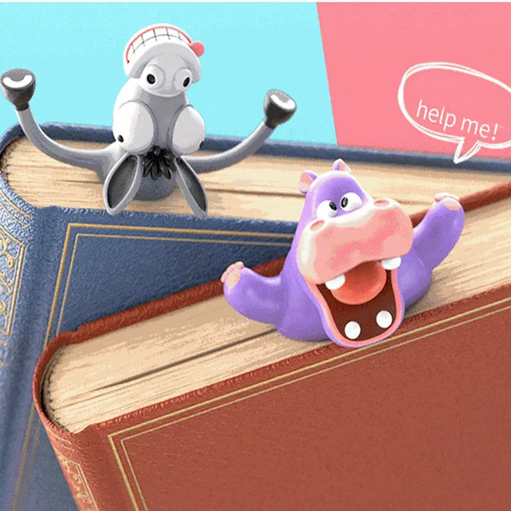 3D Wolf Bookmark – Cute Cartoon PVC Page Marker