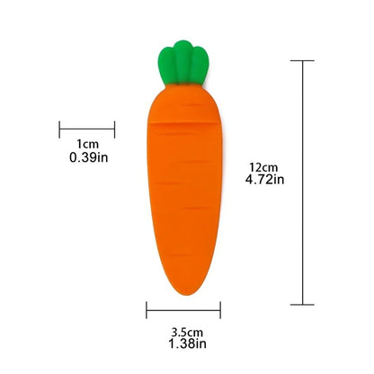 Silicone 3D Stereo Book Marks Cute Creative Carrot Bookmark for Kids DIY Decoration Gift Stationery School Office Supplies