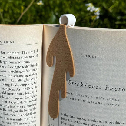 Leather Spilled Coffee Corner Bookmark – Fun & Unique Reading Marker