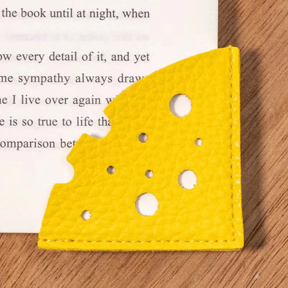 Yellow Cheese Style PU Leather Bookmark