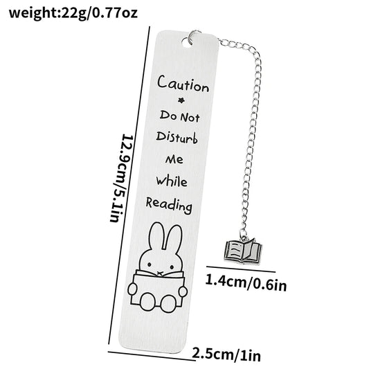 Snoopy Stainless Steel Bookmark - Rabbit