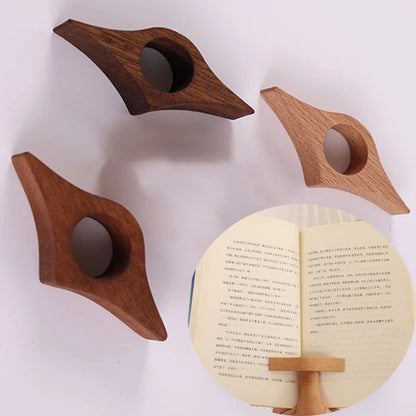 Wooden Thumb Bookmark – Walnut One-Handed Page Holder for Easy Reading