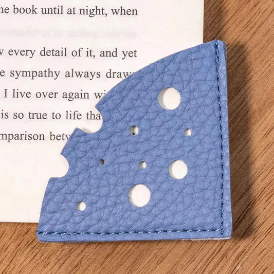 Blue Cheese Style PU Leather Bookmark