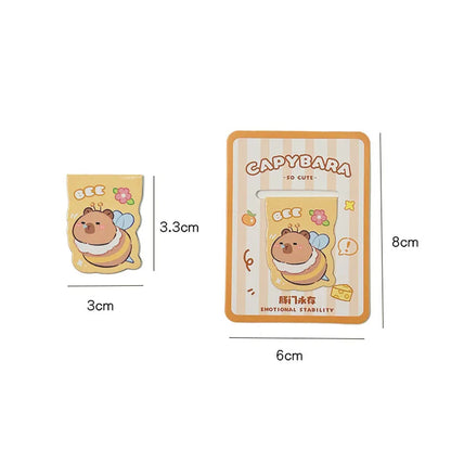 60pcs Kawaii Capybara Magnetic Bookmarks