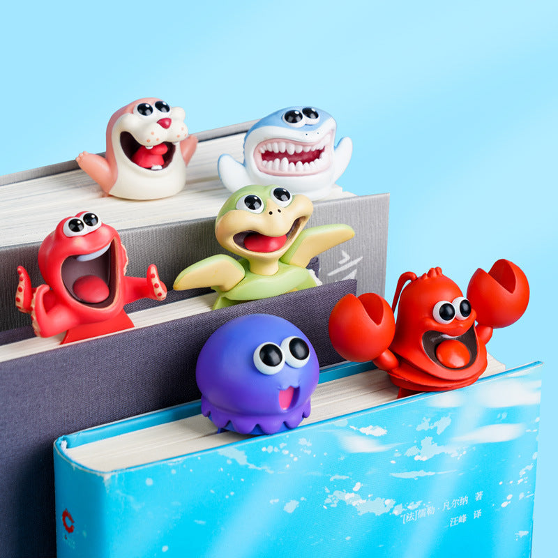 3D Lobster Ocean Series Bookmark – Cute Cartoon PVC Page Marker